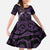 Purple Matariki New Zealand Family Matching Off The Shoulder Long Sleeve Dress and Hawaiian Shirt Maori Poutama Galaxy Vibes