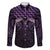 Purple Matariki New Zealand Family Matching Off The Shoulder Long Sleeve Dress and Hawaiian Shirt Maori Poutama Galaxy Vibes