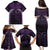 Purple Matariki New Zealand Family Matching Puletasi and Hawaiian Shirt Maori Poutama Galaxy Vibes
