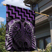 Purple Matariki New Zealand Garden Flag Maori Poutama Galaxy Vibes