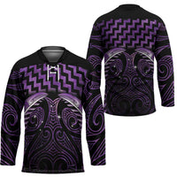 Purple Matariki New Zealand Hockey Jersey Maori Poutama Galaxy Vibes - Polynesian Pride