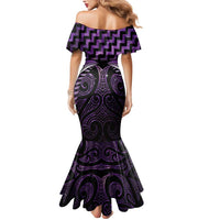 Purple Matariki New Zealand Mermaid Dress Maori Poutama Galaxy Vibes