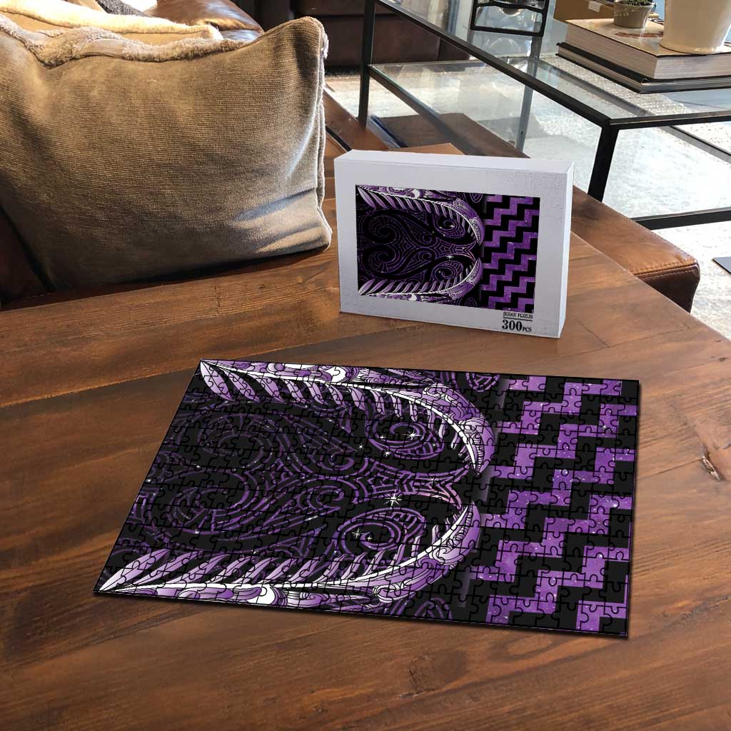 Purple Matariki New Zealand Puzzle Maori Poutama Galaxy Vibes - Polynesian Pride