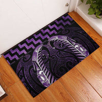 Purple Matariki New Zealand Rubber Doormat Maori Poutama Galaxy Vibes