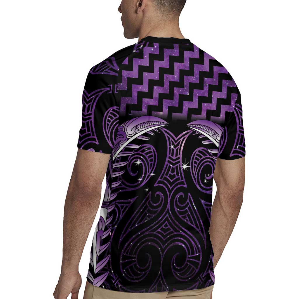 Purple Matariki New Zealand Rugby Jersey Maori Poutama Galaxy Vibes