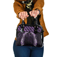 Purple Matariki New Zealand Shoulder Handbag Maori Poutama Galaxy Vibes