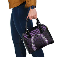 Purple Matariki New Zealand Shoulder Handbag Maori Poutama Galaxy Vibes