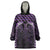 Purple Matariki New Zealand Wearable Blanket Hoodie Maori Poutama Galaxy Vibes