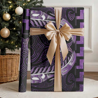 Purple Matariki New Zealand Wrapping Paper Maori Poutama Galaxy Vibes - Polynesian Pride