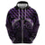 Purple Matariki New Zealand Zip Hoodie Maori Poutama Galaxy Vibes