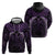 Purple Matariki New Zealand Zip Hoodie Maori Poutama Galaxy Vibes