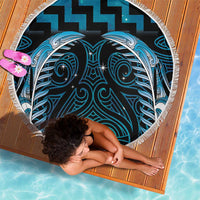 Blue Matariki New Zealand Beach Blanket Maori Poutama Galaxy Vibes