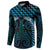 Blue Matariki New Zealand Button Sweatshirt Maori Poutama Galaxy Vibes