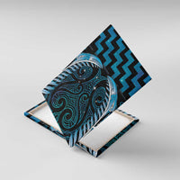 Blue Matariki New Zealand Canvas Wall Art Maori Poutama Galaxy Vibes