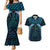 Blue Matariki New Zealand Couples Matching Mermaid Dress and Hawaiian Shirt Maori Poutama Galaxy Vibes