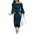 Blue Matariki New Zealand Family Matching Off The Shoulder Long Sleeve Dress and Hawaiian Shirt Maori Poutama Galaxy Vibes