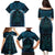 Blue Matariki New Zealand Family Matching Puletasi and Hawaiian Shirt Maori Poutama Galaxy Vibes