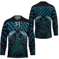 Blue Matariki New Zealand Hockey Jersey Maori Poutama Galaxy Vibes - Polynesian Pride