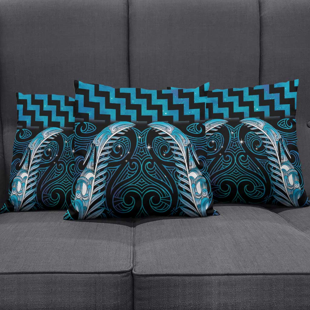 Blue Matariki New Zealand Pillow Cover Maori Poutama Galaxy Vibes - Polynesian Pride