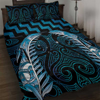 Blue Matariki New Zealand Quilt Bed Set Maori Poutama Galaxy Vibes