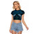Blue Matariki New Zealand Raglan Cropped T Shirt Maori Poutama Galaxy Vibes