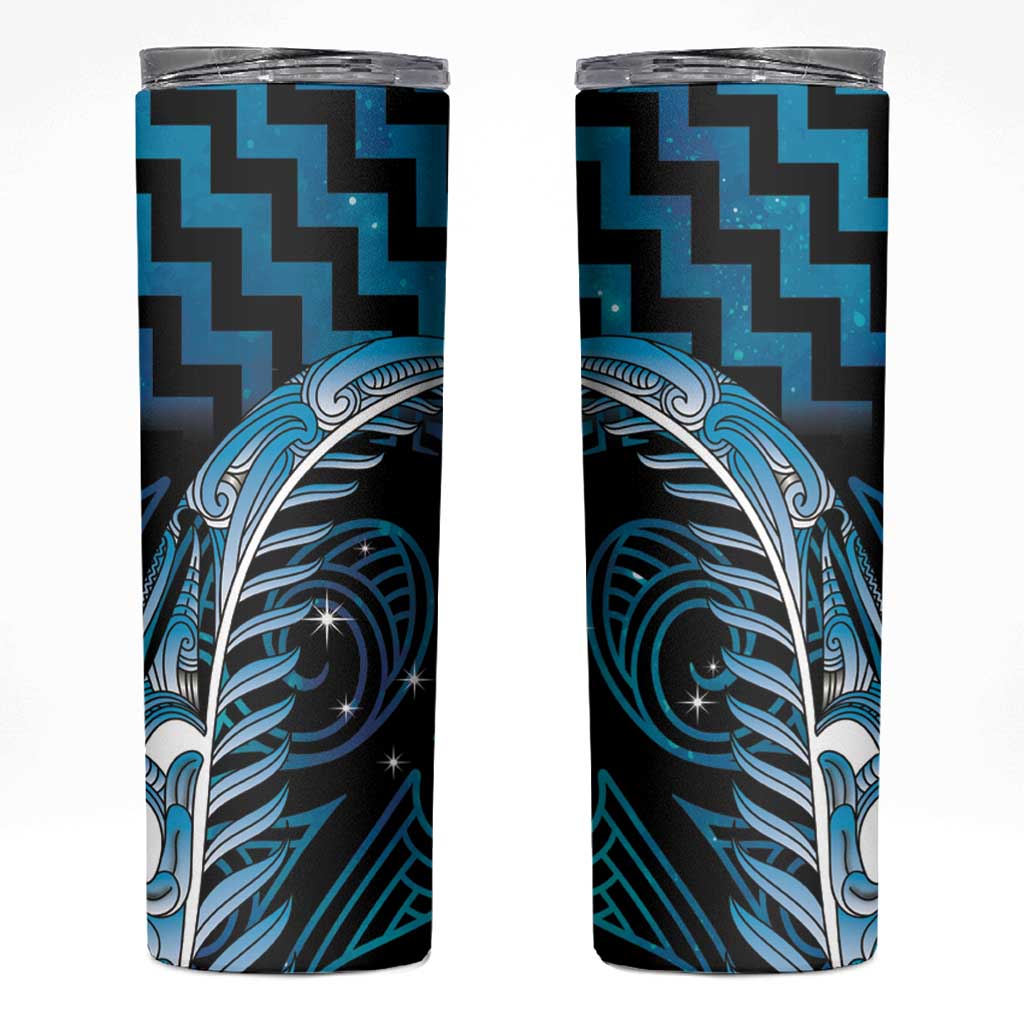 Blue Matariki New Zealand Skinny Tumbler Maori Poutama Galaxy Vibes
