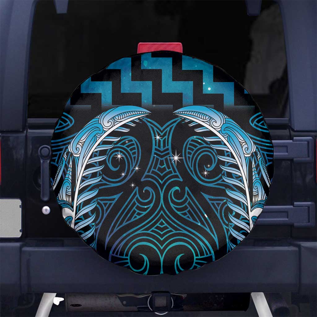 Blue Matariki New Zealand Spare Tire Cover Maori Poutama Galaxy Vibes