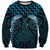 Blue Matariki New Zealand Sweatshirt Maori Poutama Galaxy Vibes
