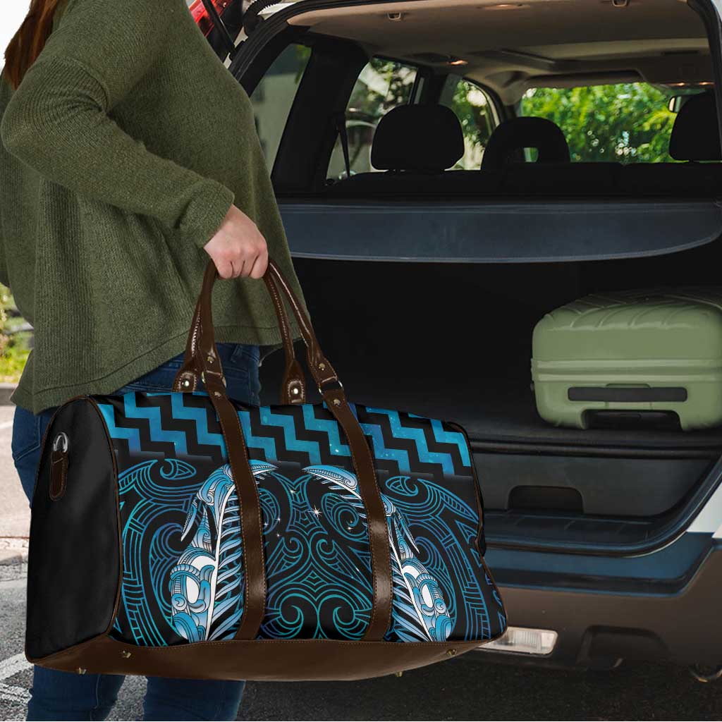 Blue Matariki New Zealand Travel Bag Maori Poutama Galaxy Vibes - Polynesian Pride