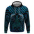 Blue Matariki New Zealand Zip Hoodie Maori Poutama Galaxy Vibes