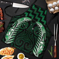 Green Matariki New Zealand Apron Maori Poutama Galaxy Vibes - Polynesian Pride