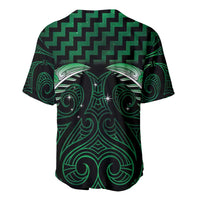 Green Matariki New Zealand Baseball Jersey Maori Poutama Galaxy Vibes