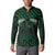 Green Matariki New Zealand Button Sweatshirt Maori Poutama Galaxy Vibes