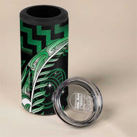 Green Matariki New Zealand 4 in 1 Can Cooler Tumbler Maori Poutama Galaxy Vibes