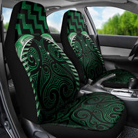 Green Matariki New Zealand Car Seat Cover Maori Poutama Galaxy Vibes