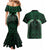 Green Matariki New Zealand Couples Matching Mermaid Dress and Hawaiian Shirt Maori Poutama Galaxy Vibes