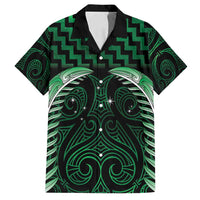 Green Matariki New Zealand Family Matching Long Sleeve Bodycon Dress and Hawaiian Shirt Maori Poutama Galaxy Vibes