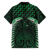 Green Matariki New Zealand Family Matching Long Sleeve Bodycon Dress and Hawaiian Shirt Maori Poutama Galaxy Vibes
