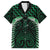 Green Matariki New Zealand Family Matching Off The Shoulder Long Sleeve Dress and Hawaiian Shirt Maori Poutama Galaxy Vibes