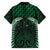 Green Matariki New Zealand Family Matching Off The Shoulder Long Sleeve Dress and Hawaiian Shirt Maori Poutama Galaxy Vibes