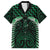 Green Matariki New Zealand Family Matching Puletasi and Hawaiian Shirt Maori Poutama Galaxy Vibes