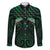 Green Matariki New Zealand Family Matching Puletasi and Hawaiian Shirt Maori Poutama Galaxy Vibes