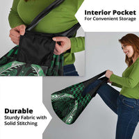 Green Matariki New Zealand Grocery Bag Maori Poutama Galaxy Vibes