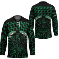 Green Matariki New Zealand Hockey Jersey Maori Poutama Galaxy Vibes - Polynesian Pride