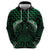 Green Matariki New Zealand Hoodie Maori Poutama Galaxy Vibes