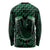 Green Matariki New Zealand Long Sleeve Shirt Maori Poutama Galaxy Vibes