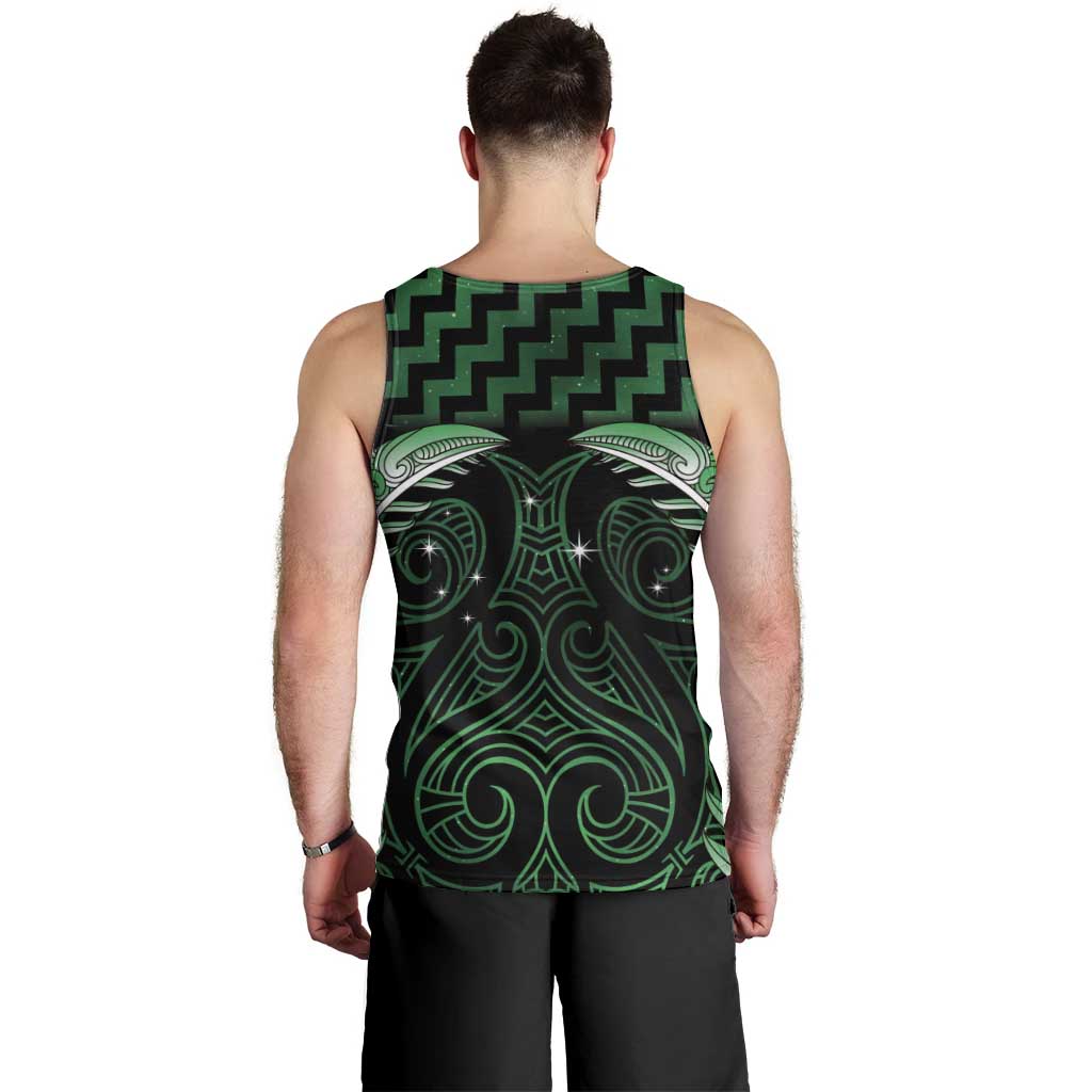 Green Matariki New Zealand Men Tank Top Maori Poutama Galaxy Vibes