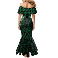 Green Matariki New Zealand Mermaid Dress Maori Poutama Galaxy Vibes