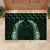 Green Matariki New Zealand Rubber Doormat Maori Poutama Galaxy Vibes