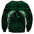 Green Matariki New Zealand Sweatshirt Maori Poutama Galaxy Vibes